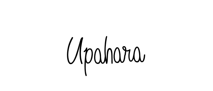 Upahara stylish signature style. Best Handwritten Sign (Angelique-Rose-font-FFP) for my name. Handwritten Signature Collection Ideas for my name Upahara. Upahara signature style 5 images and pictures png