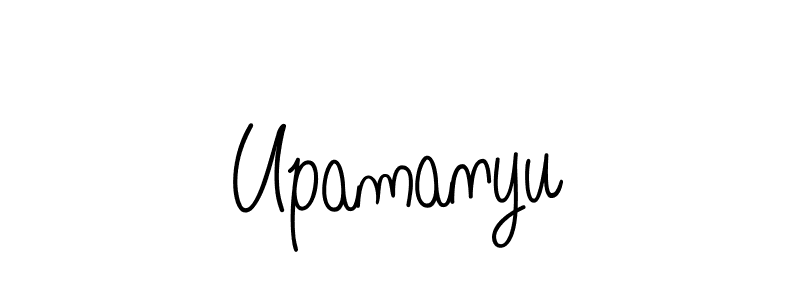 Use a signature maker to create a handwritten signature online. With this signature software, you can design (Angelique-Rose-font-FFP) your own signature for name Upamanyu. Upamanyu signature style 5 images and pictures png