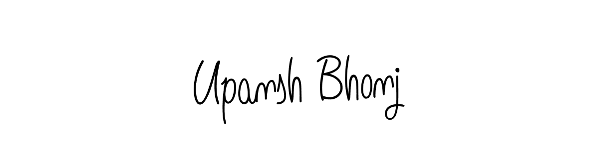 Create a beautiful signature design for name Upansh Bhonj. With this signature (Angelique-Rose-font-FFP) fonts, you can make a handwritten signature for free. Upansh Bhonj signature style 5 images and pictures png