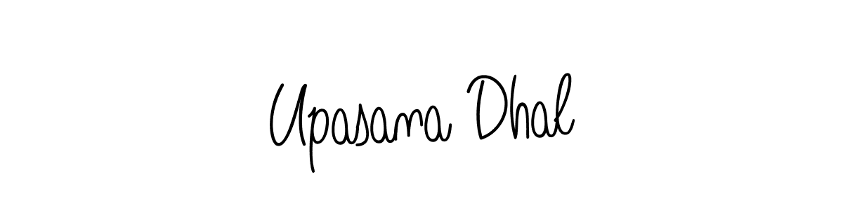 The best way (Angelique-Rose-font-FFP) to make a short signature is to pick only two or three words in your name. The name Upasana Dhal include a total of six letters. For converting this name. Upasana Dhal signature style 5 images and pictures png