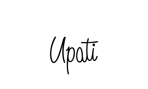 Make a beautiful signature design for name Upati. With this signature (Angelique-Rose-font-FFP) style, you can create a handwritten signature for free. Upati signature style 5 images and pictures png