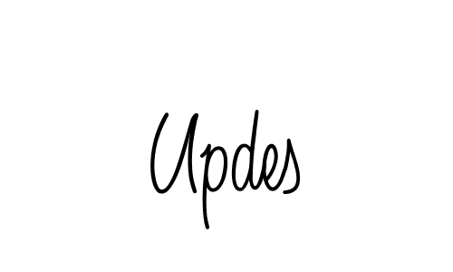 You should practise on your own different ways (Angelique-Rose-font-FFP) to write your name (Updes) in signature. don't let someone else do it for you. Updes signature style 5 images and pictures png