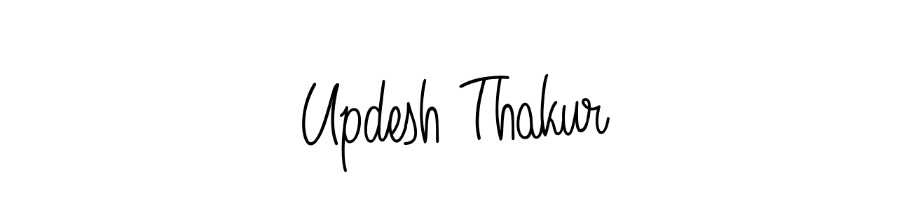 You should practise on your own different ways (Angelique-Rose-font-FFP) to write your name (Updesh Thakur) in signature. don't let someone else do it for you. Updesh Thakur signature style 5 images and pictures png