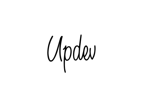 How to make Updev name signature. Use Angelique-Rose-font-FFP style for creating short signs online. This is the latest handwritten sign. Updev signature style 5 images and pictures png