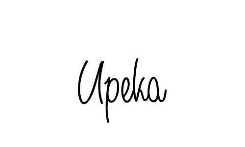 Create a beautiful signature design for name Upeka. With this signature (Angelique-Rose-font-FFP) fonts, you can make a handwritten signature for free. Upeka signature style 5 images and pictures png