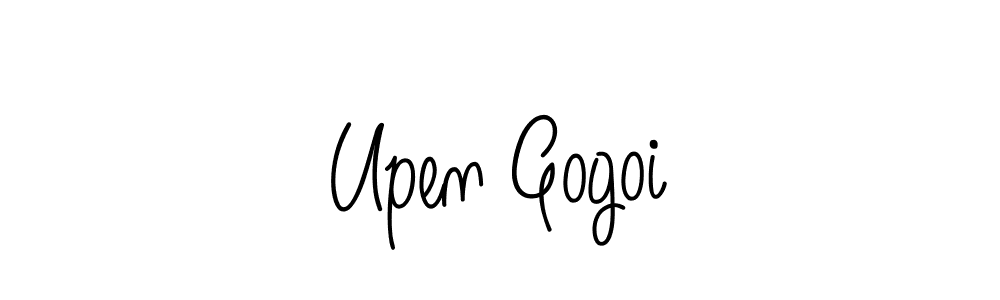 The best way (Angelique-Rose-font-FFP) to make a short signature is to pick only two or three words in your name. The name Upen Gogoi include a total of six letters. For converting this name. Upen Gogoi signature style 5 images and pictures png