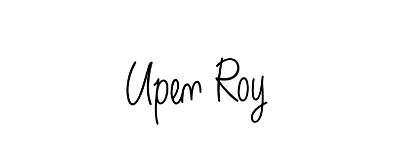 You should practise on your own different ways (Angelique-Rose-font-FFP) to write your name (Upen Roy) in signature. don't let someone else do it for you. Upen Roy signature style 5 images and pictures png