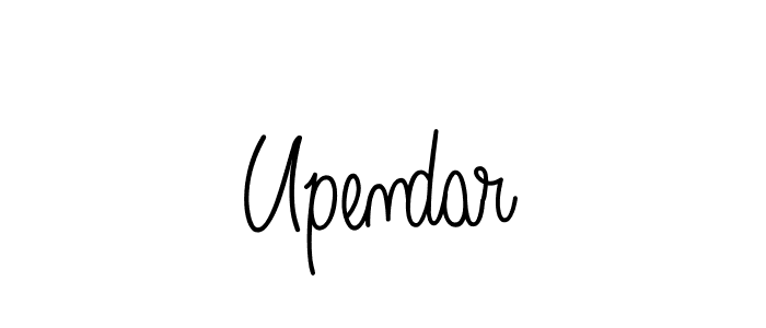 Use a signature maker to create a handwritten signature online. With this signature software, you can design (Angelique-Rose-font-FFP) your own signature for name Upendar. Upendar signature style 5 images and pictures png