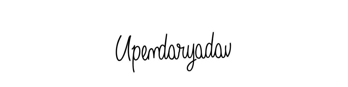 How to make Upendaryadav name signature. Use Angelique-Rose-font-FFP style for creating short signs online. This is the latest handwritten sign. Upendaryadav signature style 5 images and pictures png