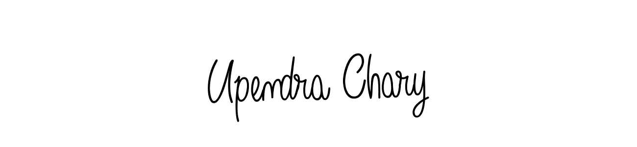 Make a beautiful signature design for name Upendra Chary. With this signature (Angelique-Rose-font-FFP) style, you can create a handwritten signature for free. Upendra Chary signature style 5 images and pictures png