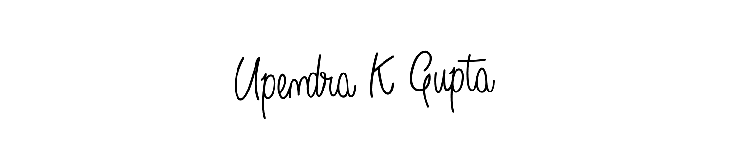Angelique-Rose-font-FFP is a professional signature style that is perfect for those who want to add a touch of class to their signature. It is also a great choice for those who want to make their signature more unique. Get Upendra K Gupta name to fancy signature for free. Upendra K Gupta signature style 5 images and pictures png