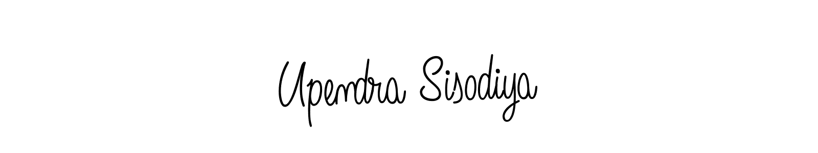 Design your own signature with our free online signature maker. With this signature software, you can create a handwritten (Angelique-Rose-font-FFP) signature for name Upendra Sisodiya. Upendra Sisodiya signature style 5 images and pictures png