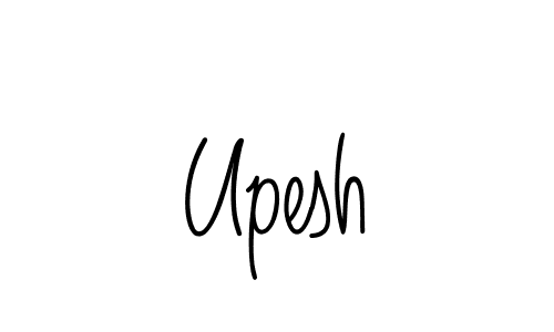 The best way (Angelique-Rose-font-FFP) to make a short signature is to pick only two or three words in your name. The name Upesh include a total of six letters. For converting this name. Upesh signature style 5 images and pictures png