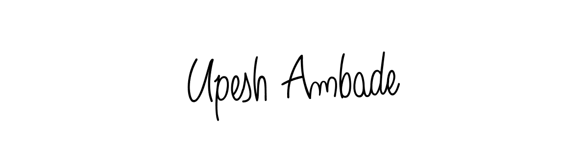 Here are the top 10 professional signature styles for the name Upesh Ambade. These are the best autograph styles you can use for your name. Upesh Ambade signature style 5 images and pictures png