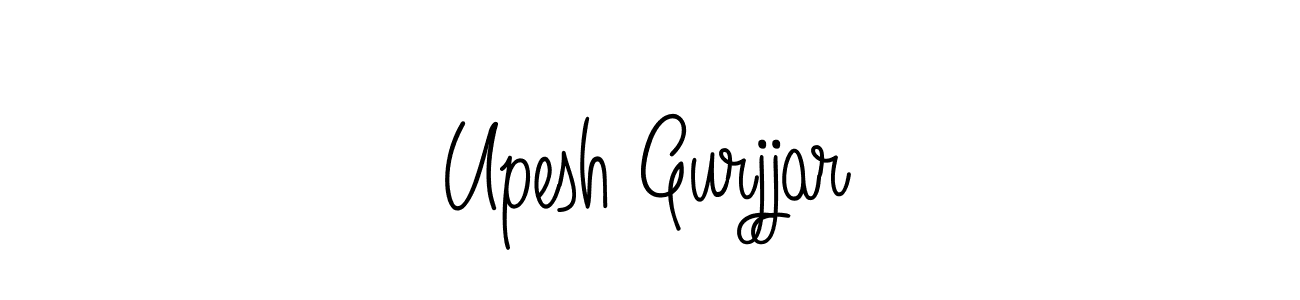 Angelique-Rose-font-FFP is a professional signature style that is perfect for those who want to add a touch of class to their signature. It is also a great choice for those who want to make their signature more unique. Get Upesh Gurjjar name to fancy signature for free. Upesh Gurjjar signature style 5 images and pictures png