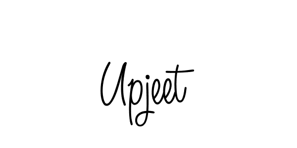 Use a signature maker to create a handwritten signature online. With this signature software, you can design (Angelique-Rose-font-FFP) your own signature for name Upjeet. Upjeet signature style 5 images and pictures png