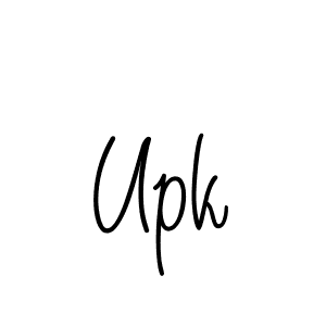 How to make Upk signature? Angelique-Rose-font-FFP is a professional autograph style. Create handwritten signature for Upk name. Upk signature style 5 images and pictures png