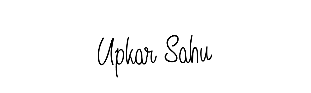 Make a beautiful signature design for name Upkar Sahu. With this signature (Angelique-Rose-font-FFP) style, you can create a handwritten signature for free. Upkar Sahu signature style 5 images and pictures png