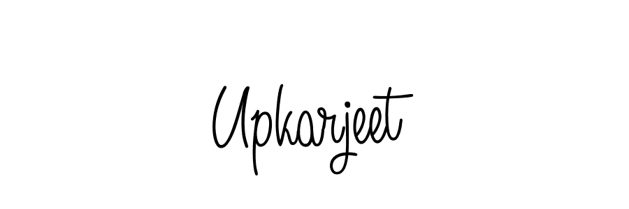 Upkarjeet stylish signature style. Best Handwritten Sign (Angelique-Rose-font-FFP) for my name. Handwritten Signature Collection Ideas for my name Upkarjeet. Upkarjeet signature style 5 images and pictures png