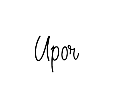 Make a beautiful signature design for name Upor. With this signature (Angelique-Rose-font-FFP) style, you can create a handwritten signature for free. Upor signature style 5 images and pictures png