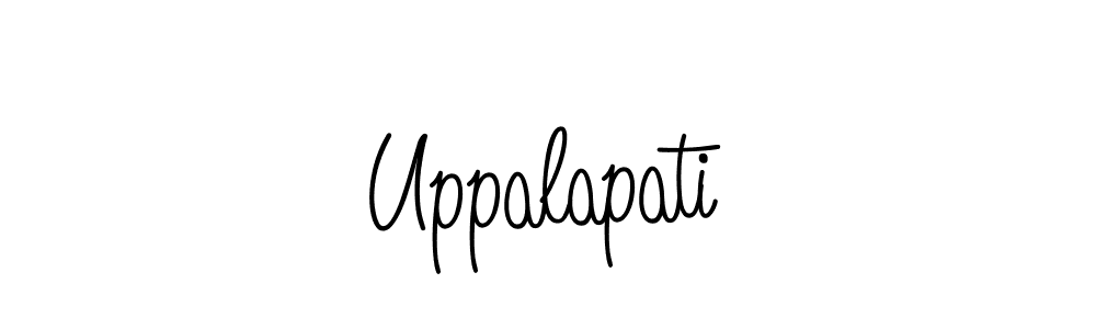 Make a beautiful signature design for name Uppalapati. With this signature (Angelique-Rose-font-FFP) style, you can create a handwritten signature for free. Uppalapati signature style 5 images and pictures png