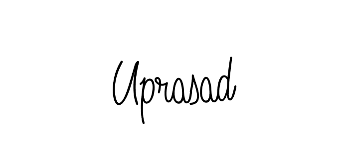 Uprasad stylish signature style. Best Handwritten Sign (Angelique-Rose-font-FFP) for my name. Handwritten Signature Collection Ideas for my name Uprasad. Uprasad signature style 5 images and pictures png