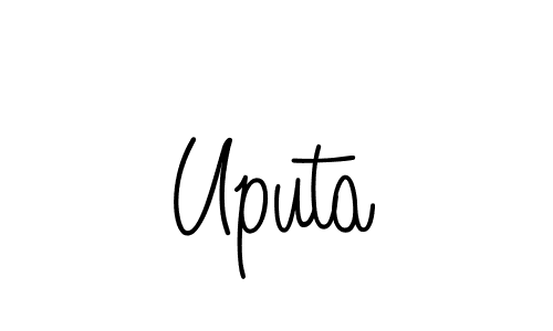 You should practise on your own different ways (Angelique-Rose-font-FFP) to write your name (Uputa) in signature. don't let someone else do it for you. Uputa signature style 5 images and pictures png