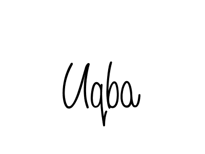 Make a beautiful signature design for name Uqba. With this signature (Angelique-Rose-font-FFP) style, you can create a handwritten signature for free. Uqba signature style 5 images and pictures png