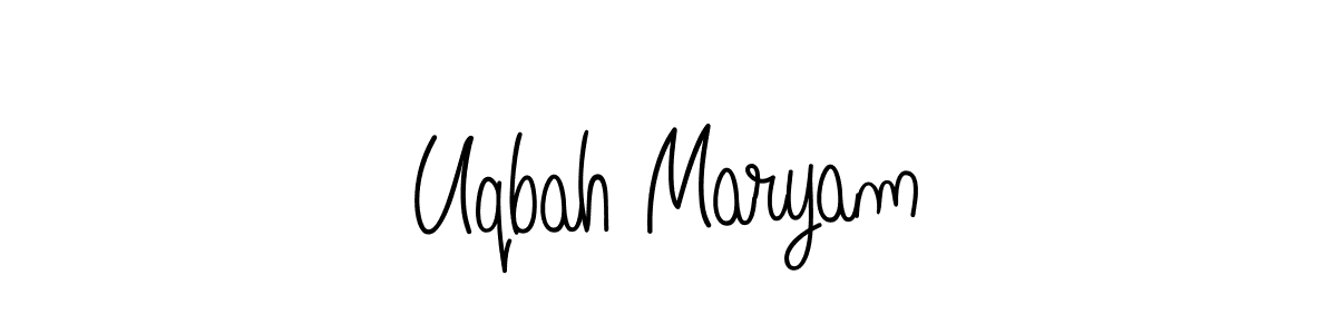 How to Draw Uqbah Maryam signature style? Angelique-Rose-font-FFP is a latest design signature styles for name Uqbah Maryam. Uqbah Maryam signature style 5 images and pictures png