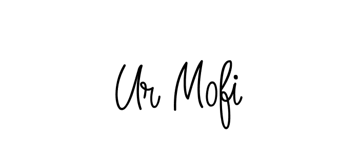 Use a signature maker to create a handwritten signature online. With this signature software, you can design (Angelique-Rose-font-FFP) your own signature for name Ur Mofi. Ur Mofi signature style 5 images and pictures png