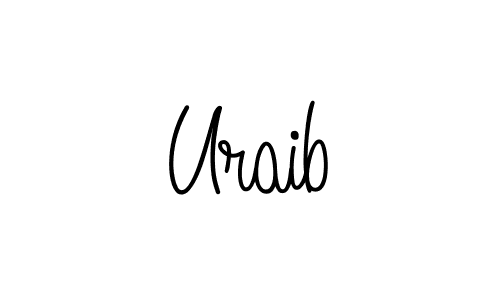 The best way (Angelique-Rose-font-FFP) to make a short signature is to pick only two or three words in your name. The name Uraib include a total of six letters. For converting this name. Uraib signature style 5 images and pictures png