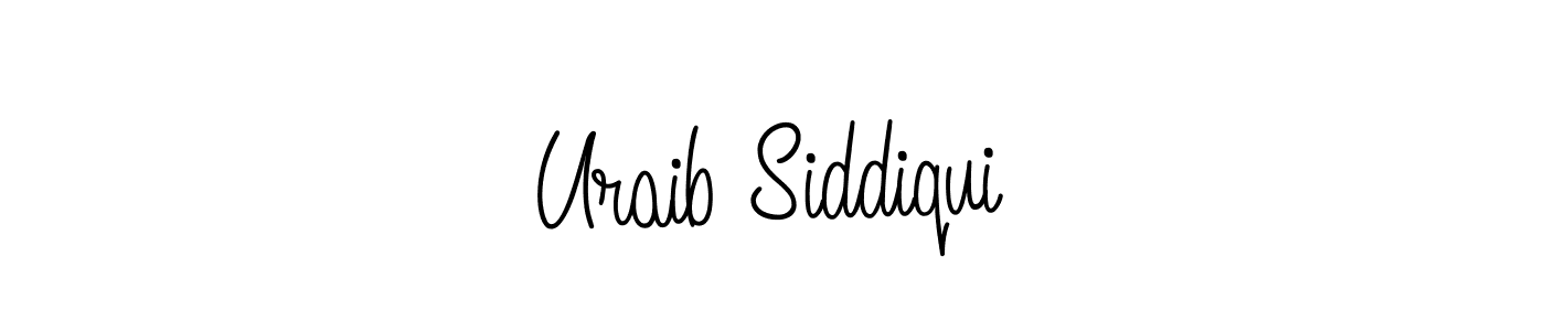 Create a beautiful signature design for name Uraib Siddiqui. With this signature (Angelique-Rose-font-FFP) fonts, you can make a handwritten signature for free. Uraib Siddiqui signature style 5 images and pictures png