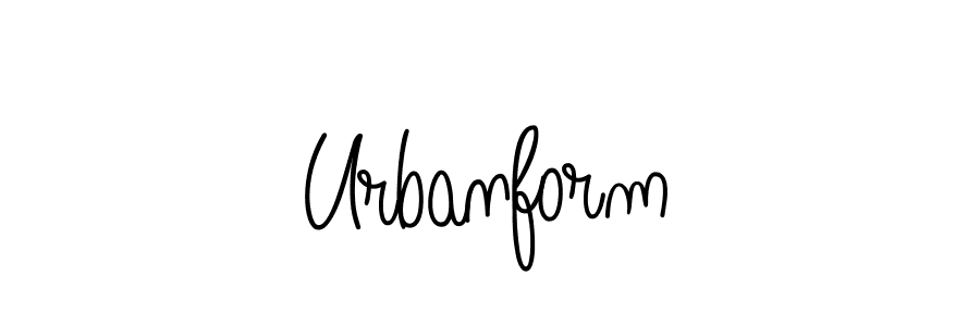 Urbanform stylish signature style. Best Handwritten Sign (Angelique-Rose-font-FFP) for my name. Handwritten Signature Collection Ideas for my name Urbanform. Urbanform signature style 5 images and pictures png