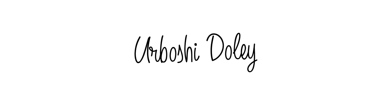Also we have Urboshi Doley name is the best signature style. Create professional handwritten signature collection using Angelique-Rose-font-FFP autograph style. Urboshi Doley signature style 5 images and pictures png