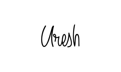 Make a beautiful signature design for name Uresh. With this signature (Angelique-Rose-font-FFP) style, you can create a handwritten signature for free. Uresh signature style 5 images and pictures png