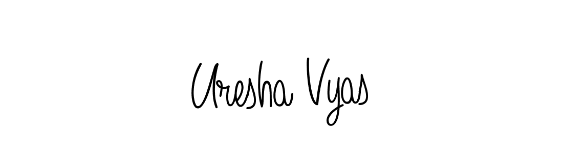 Design your own signature with our free online signature maker. With this signature software, you can create a handwritten (Angelique-Rose-font-FFP) signature for name Uresha Vyas. Uresha Vyas signature style 5 images and pictures png
