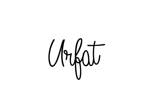 You should practise on your own different ways (Angelique-Rose-font-FFP) to write your name (Urfat) in signature. don't let someone else do it for you. Urfat signature style 5 images and pictures png