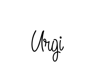Make a beautiful signature design for name Urgi. With this signature (Angelique-Rose-font-FFP) style, you can create a handwritten signature for free. Urgi signature style 5 images and pictures png