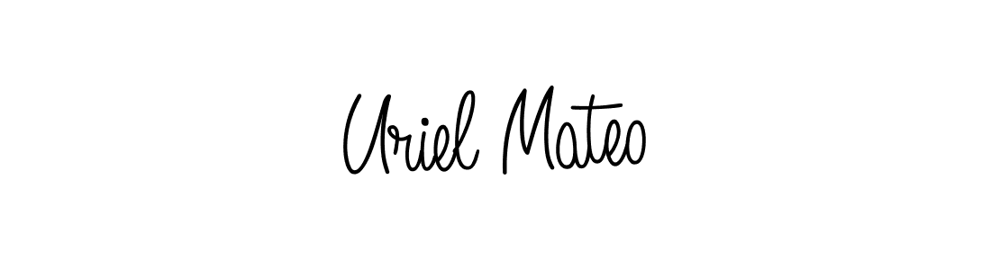 Use a signature maker to create a handwritten signature online. With this signature software, you can design (Angelique-Rose-font-FFP) your own signature for name Uriel Mateo. Uriel Mateo signature style 5 images and pictures png