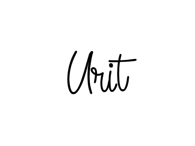 You should practise on your own different ways (Angelique-Rose-font-FFP) to write your name (Urit) in signature. don't let someone else do it for you. Urit signature style 5 images and pictures png