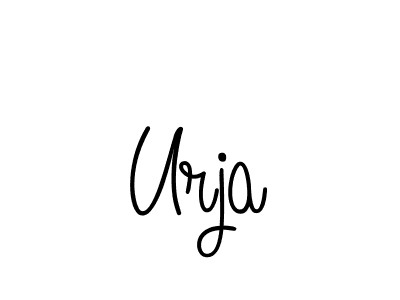 Urja stylish signature style. Best Handwritten Sign (Angelique-Rose-font-FFP) for my name. Handwritten Signature Collection Ideas for my name Urja. Urja signature style 5 images and pictures png