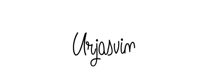 You should practise on your own different ways (Angelique-Rose-font-FFP) to write your name (Urjasvin) in signature. don't let someone else do it for you. Urjasvin signature style 5 images and pictures png