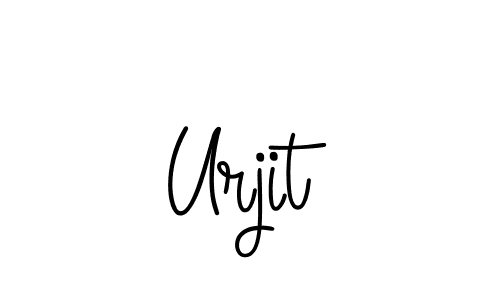 Use a signature maker to create a handwritten signature online. With this signature software, you can design (Angelique-Rose-font-FFP) your own signature for name Urjit. Urjit signature style 5 images and pictures png