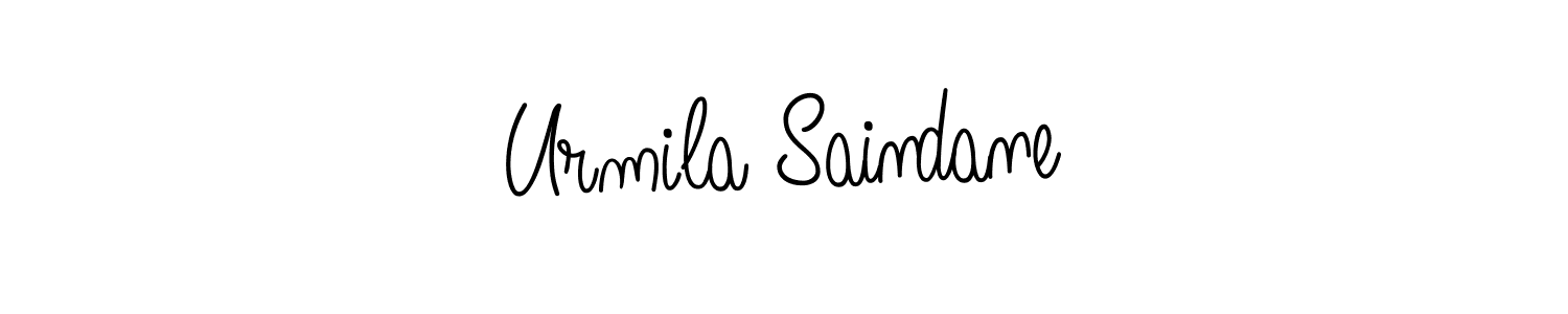 Make a beautiful signature design for name Urmila Saindane. With this signature (Angelique-Rose-font-FFP) style, you can create a handwritten signature for free. Urmila Saindane signature style 5 images and pictures png