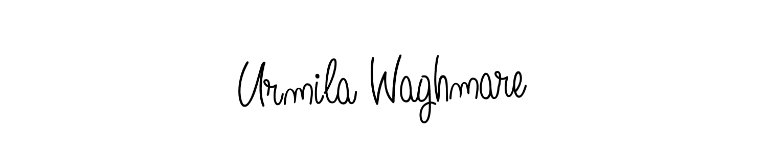 Create a beautiful signature design for name Urmila Waghmare. With this signature (Angelique-Rose-font-FFP) fonts, you can make a handwritten signature for free. Urmila Waghmare signature style 5 images and pictures png