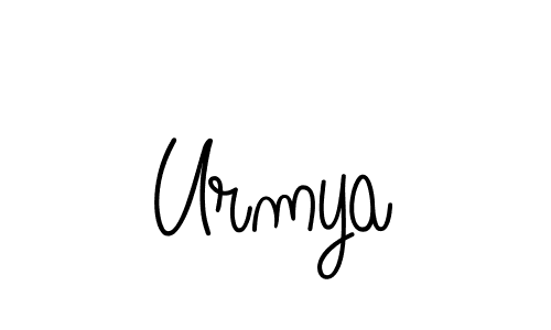 Urmya stylish signature style. Best Handwritten Sign (Angelique-Rose-font-FFP) for my name. Handwritten Signature Collection Ideas for my name Urmya. Urmya signature style 5 images and pictures png