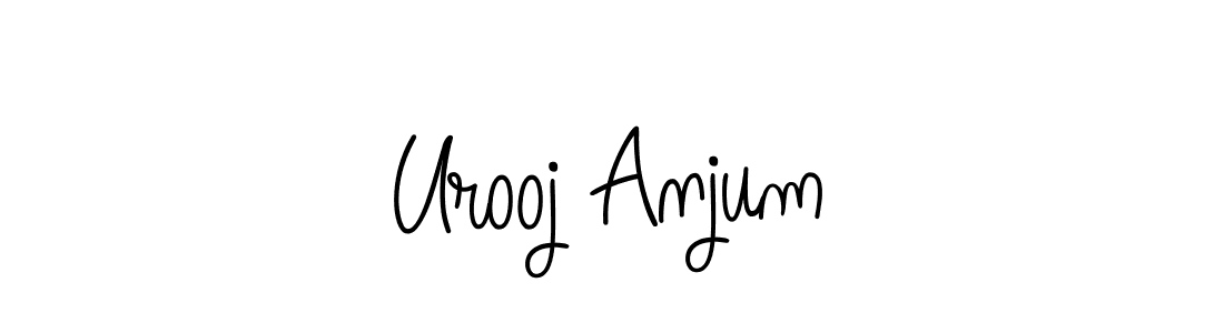 Angelique-Rose-font-FFP is a professional signature style that is perfect for those who want to add a touch of class to their signature. It is also a great choice for those who want to make their signature more unique. Get Urooj Anjum name to fancy signature for free. Urooj Anjum signature style 5 images and pictures png