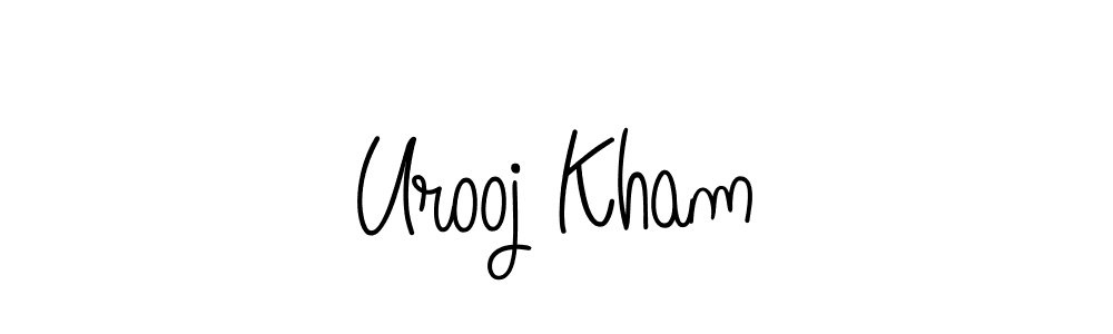 How to Draw Urooj Kham signature style? Angelique-Rose-font-FFP is a latest design signature styles for name Urooj Kham. Urooj Kham signature style 5 images and pictures png