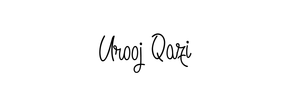 Urooj Qazi stylish signature style. Best Handwritten Sign (Angelique-Rose-font-FFP) for my name. Handwritten Signature Collection Ideas for my name Urooj Qazi. Urooj Qazi signature style 5 images and pictures png