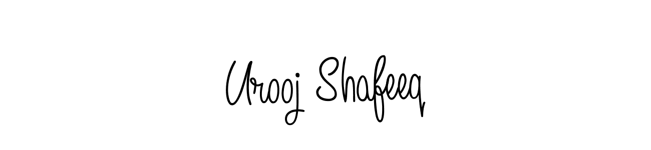 How to Draw Urooj Shafeeq signature style? Angelique-Rose-font-FFP is a latest design signature styles for name Urooj Shafeeq. Urooj Shafeeq signature style 5 images and pictures png